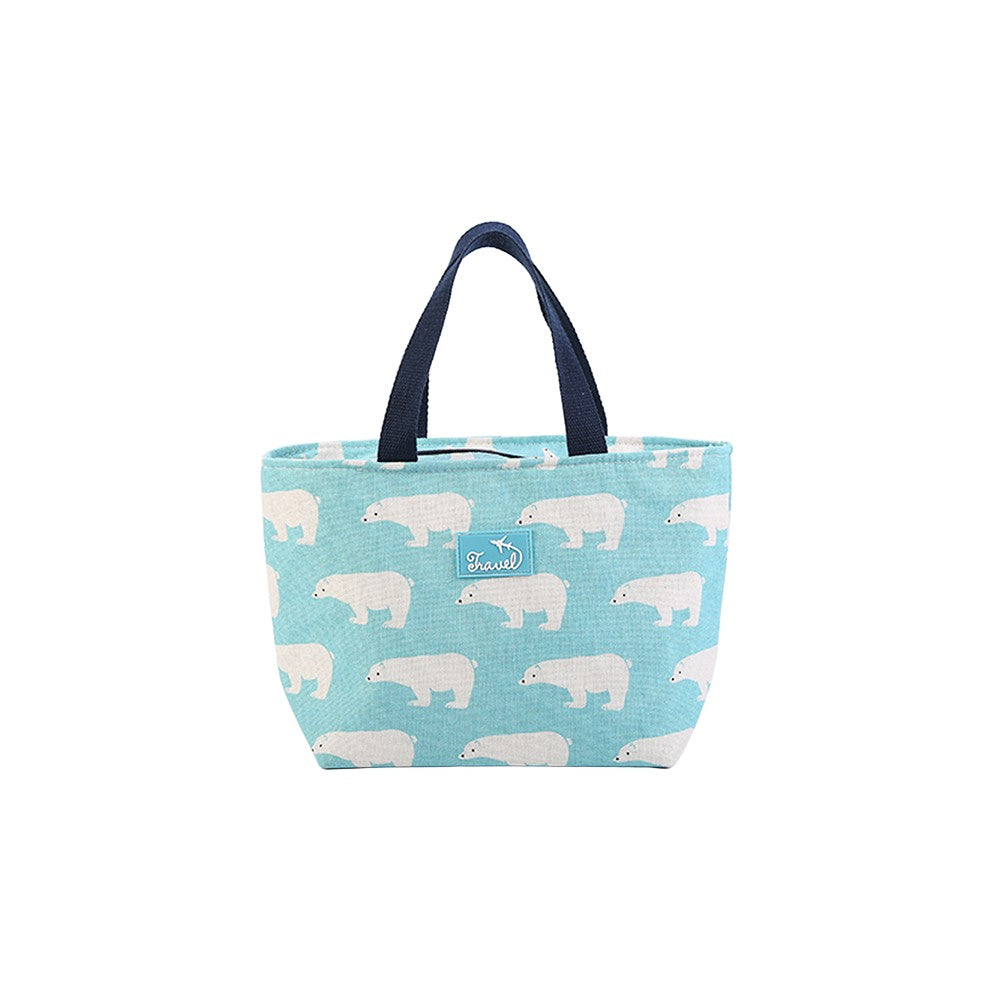 Cotton Linen Lunch Insulated Bag