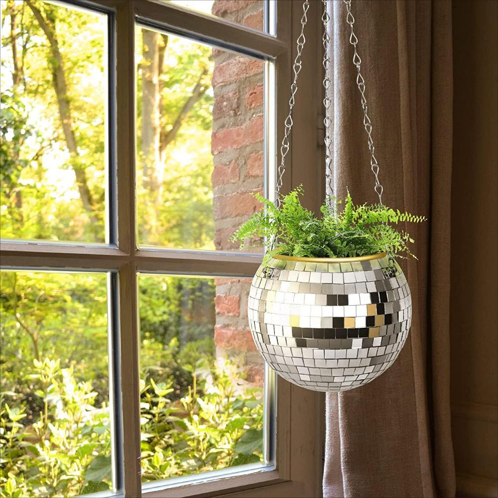 Disco Ball Hanging Planter