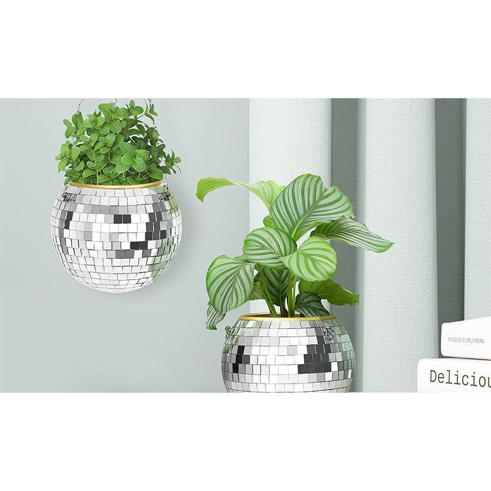 Disco Ball Hanging Planter