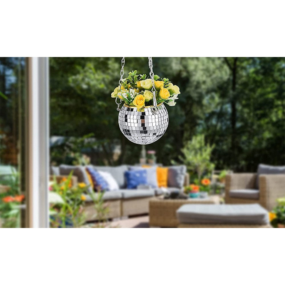 Disco Ball Hanging Planter