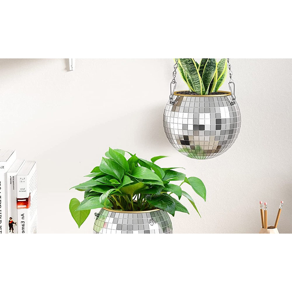 Disco Ball Hanging Planter