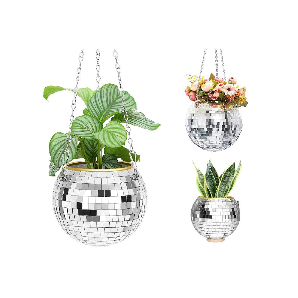 Disco Ball Hanging Planter