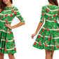 Christmas Mid-Sleeve Dress