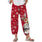 Women Christmas Relaxed Cropped Pants