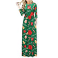 Women's Christmas 3/4 Sleeve Xmas Long Maxi Dress