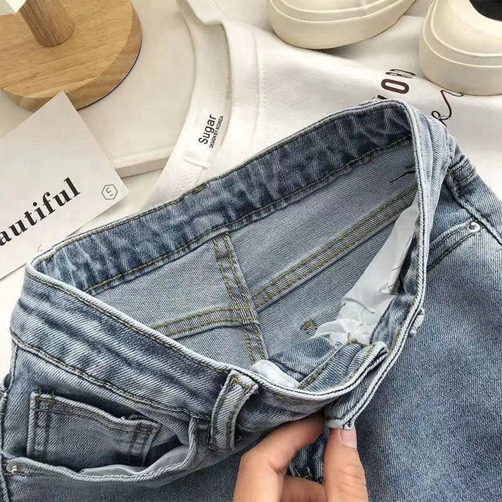 Women Casual High Waisted Flare Jeans