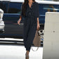 Women's Tie Waist Cargo Jumpsuit Long Sleeve Button Down Romper Overalls