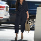 Women's Tie Waist Cargo Jumpsuit Long Sleeve Button Down Romper Overalls