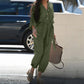 Women's Tie Waist Cargo Jumpsuit Long Sleeve Button Down Romper Overalls