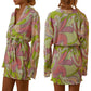 Women Pleated Mini Shirt Dress