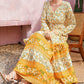 Women's Floral Print Boho Lace Up Front Dress