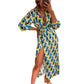 Women's Boho Printed Chiffon Bright Maxi Dress