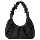 Women's Ruched Hobo Handbag Pleated Underarm Bag Mini Shoulder Bag