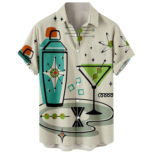 Men's Summer Shirts Tops Button Down Short Sleeve Shirts Causal Beach Shirts