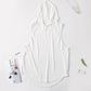 Men Workout Hoodie Sleeveless Vest-White