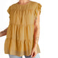 Women's Swiss Dot Chiffon Round Neck Short Sleeve Blouse