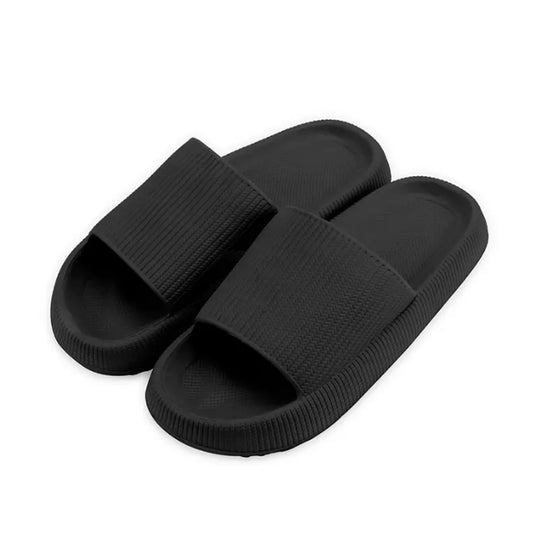 Women Pillow Slippers-Black