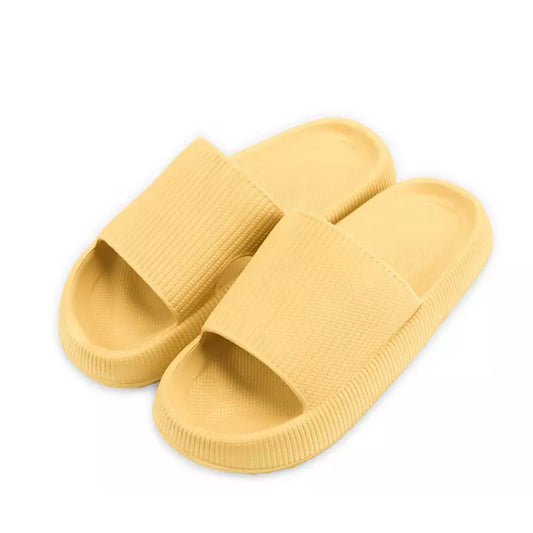 Women Pillow Slippers-Yellow