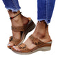 Women Comfort Wedge Slide Sandals
