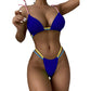 Women Brazilian Bikini 2 Piece Spaghetti Strap Top Thong Swimsuit Bathing Suit
