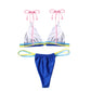 Women Brazilian Bikini 2 Piece Spaghetti Strap Top Thong Swimsuit Bathing Suit