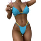 Women Brazilian Bikini 2 Piece Spaghetti Strap Top Thong Swimsuit Bathing Suit