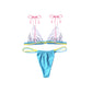 Women Brazilian Bikini 2 Piece Spaghetti Strap Top Thong Swimsuit Bathing Suit
