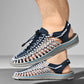 Men Summer Cut Out Lace-Up Front Sandals Outdoor Beach Walking Sandals Shoes
