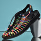 Men Summer Cut Out Lace-Up Front Sandals Outdoor Beach Walking Sandals Shoes