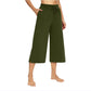 Women's Capri Pants Wide Leg Drawstring Loose Cropped Yoga Pants