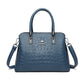 Women PU Leather Croc-Printed Handbag Ladies Office Shoulder Bag Crossbody Bag