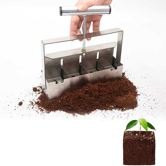 Handheld Metal Soil Partition Maker Seedling Plant Soil Blocking Tool