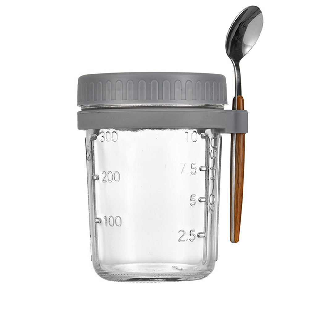 350ml Overnight Oats Jars Overnight Oats Container with Lid and Spoon