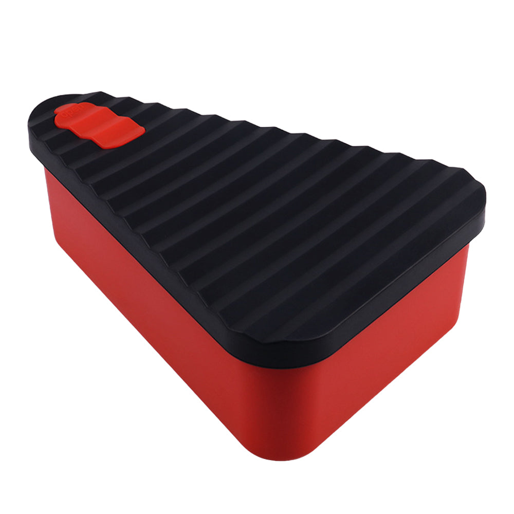 Silicone Reusable Pizza Slice Storage Container with Microwavable Serving Tray for Travel Hiking Camping