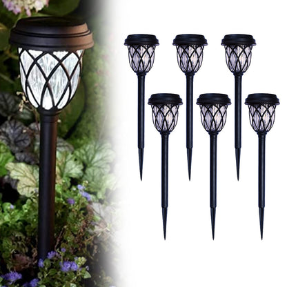 6-Pack Waterproof Solar Pathway Lights Outdoor Solar Garden Lights