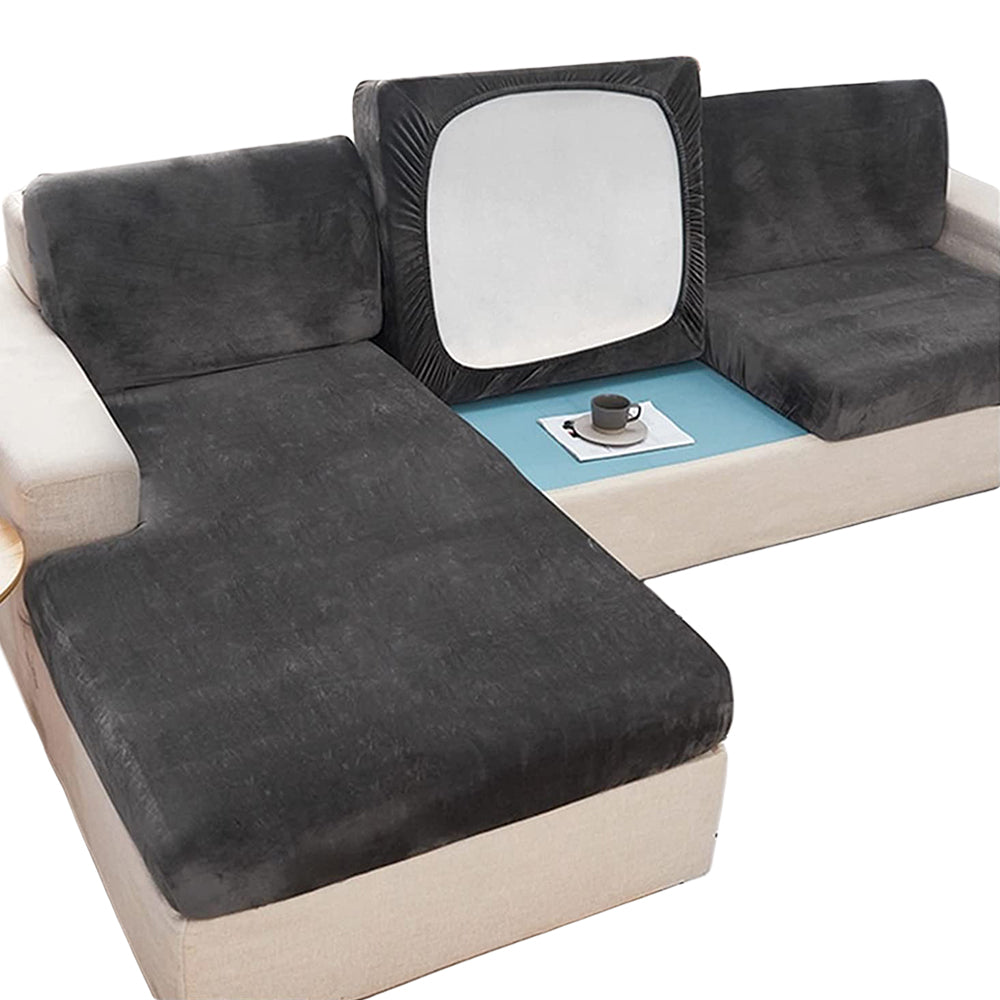 Stretch Velvet Slipcovers-Black