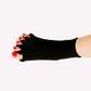2 Pairs Ble Toe Foot Alignment Socks-Black & Red