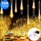 10 Tube 360 LED Solar Powered Waterproof Falling Rain Fairy String Lights
