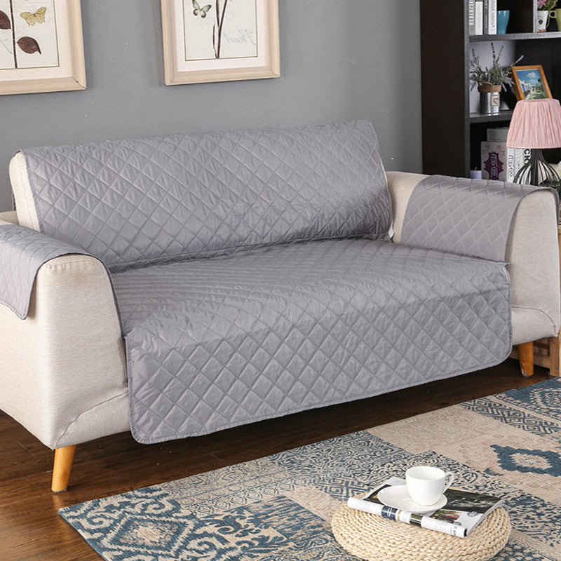 Quilted Sofa Cover-Grey