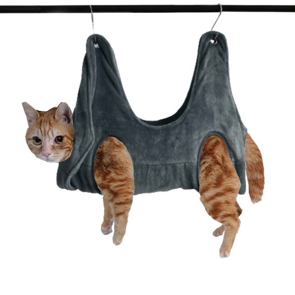 Pet Grooming Bathing Hammock with 2 Hooks-Black