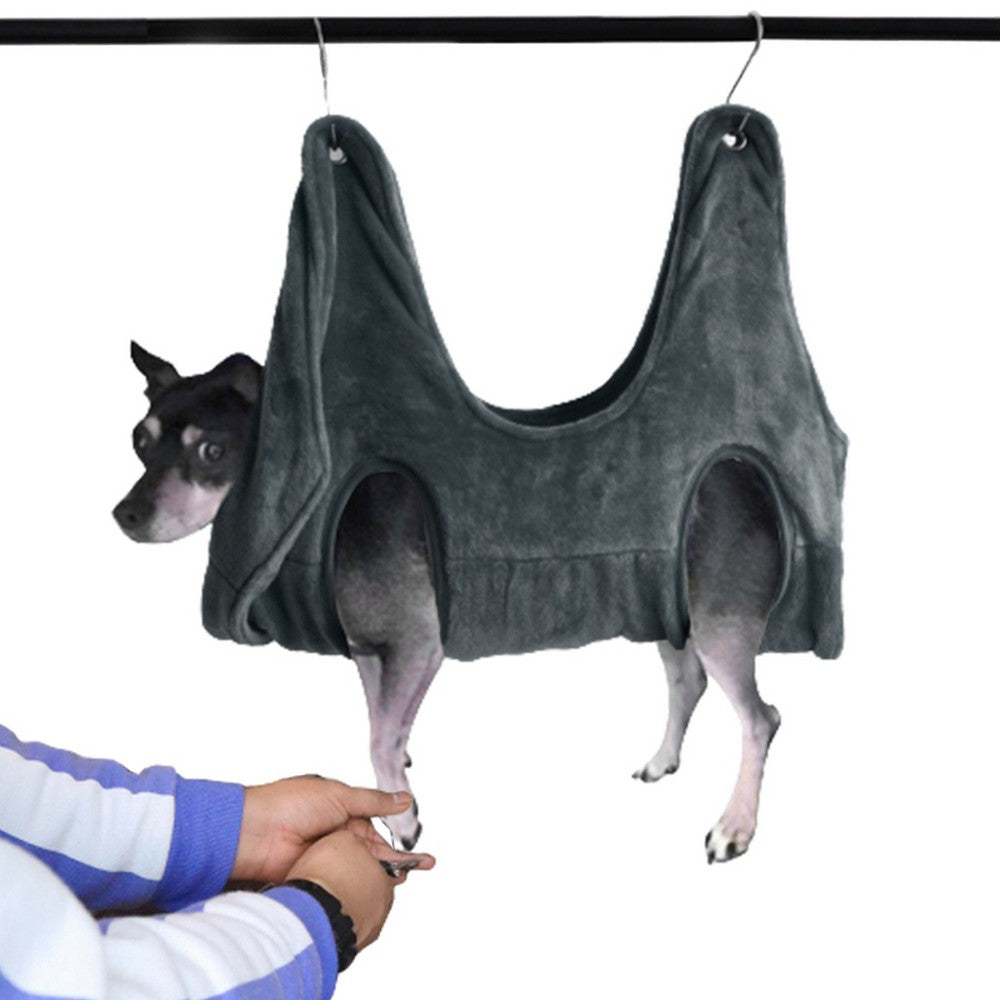 Pet Grooming Bathing Hammock with 2 Hooks-Black