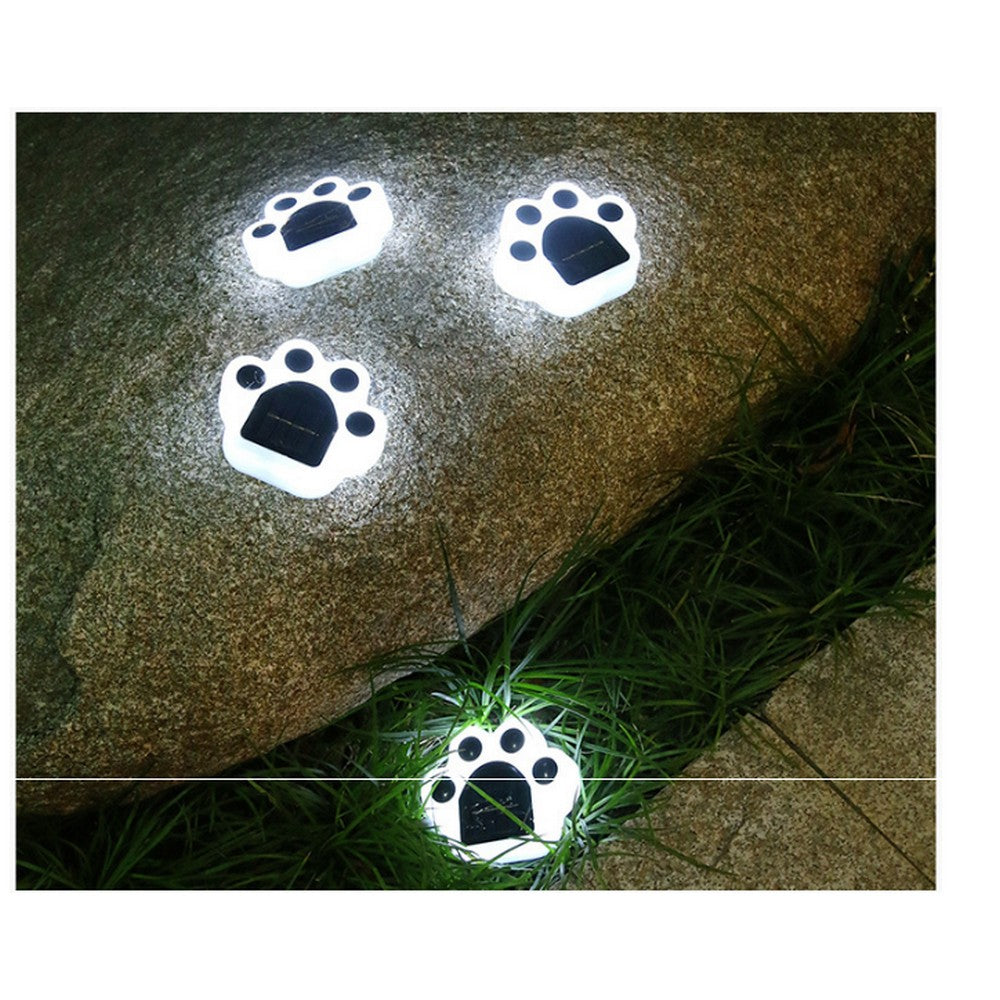 4-Pack Paw Prints Solar Light