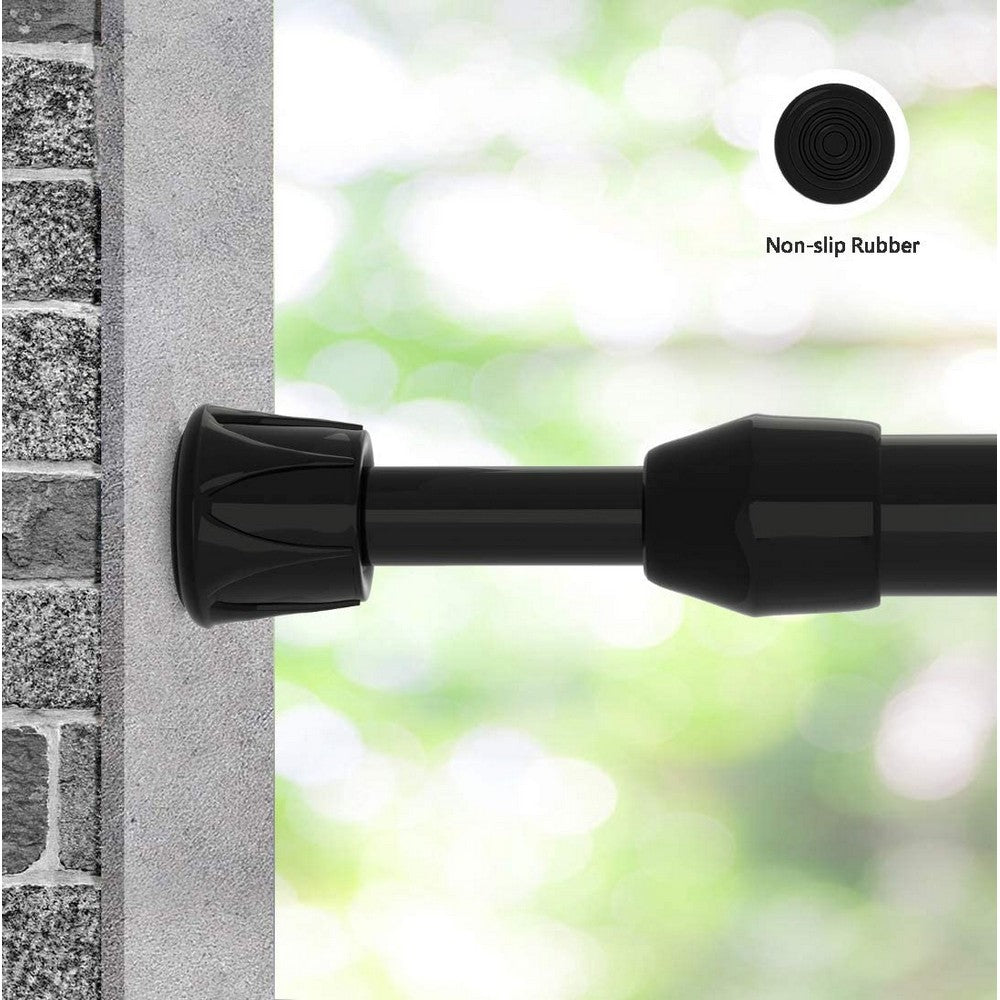 Adjustable Cupboard Tension Rods-Black