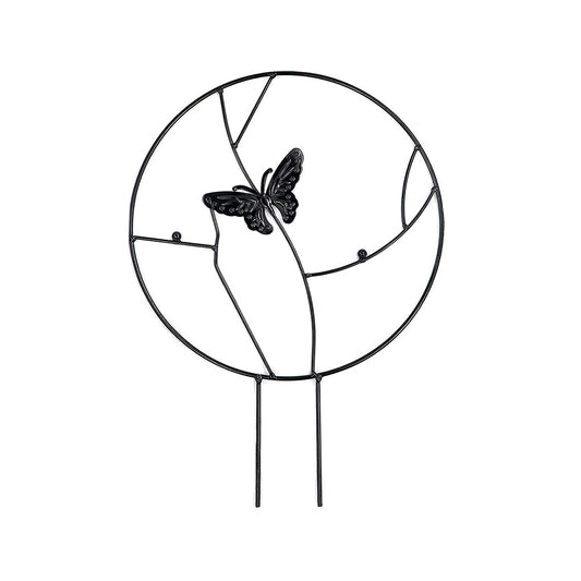 Potted Plant Support Frame Round Metal Trellis-Butterfly