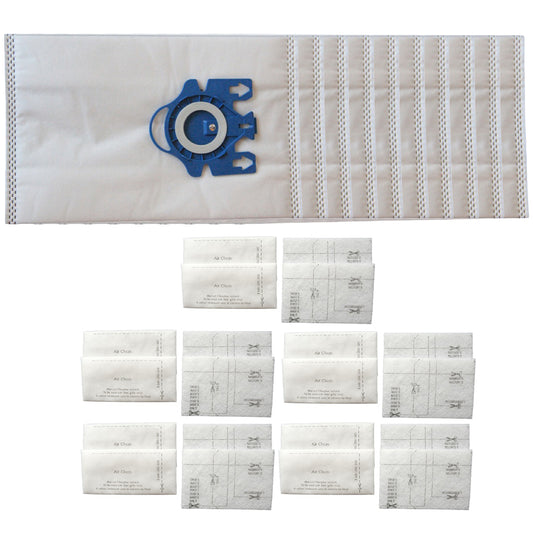 10Pcs Non-Branded Vacuum Cleaner Bags with 5 Sets of Filter For Miele GN Series