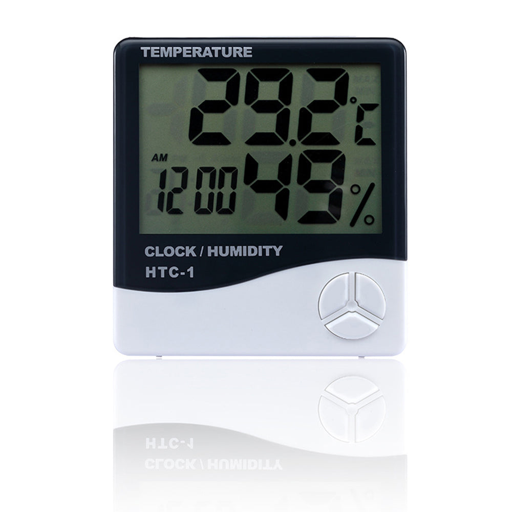 Digital Thermometer Hygrometer Alarm Clock Calendar Indoor Humidity Monitor