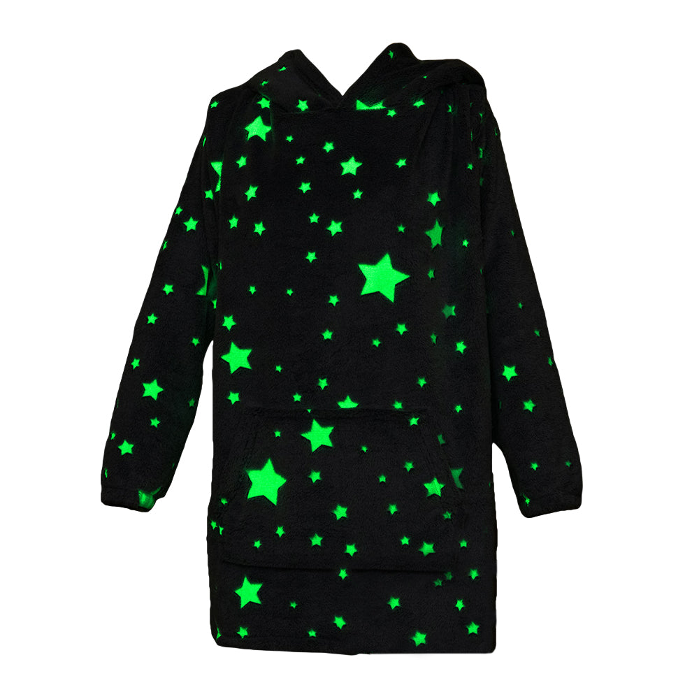 Kid Luminous Hoodie Glow-In-Dark Oversized Wearable Blanket