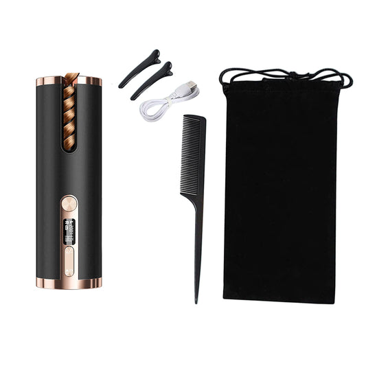 Cordless USB Rechargeable Auto Rotating Hair Curler