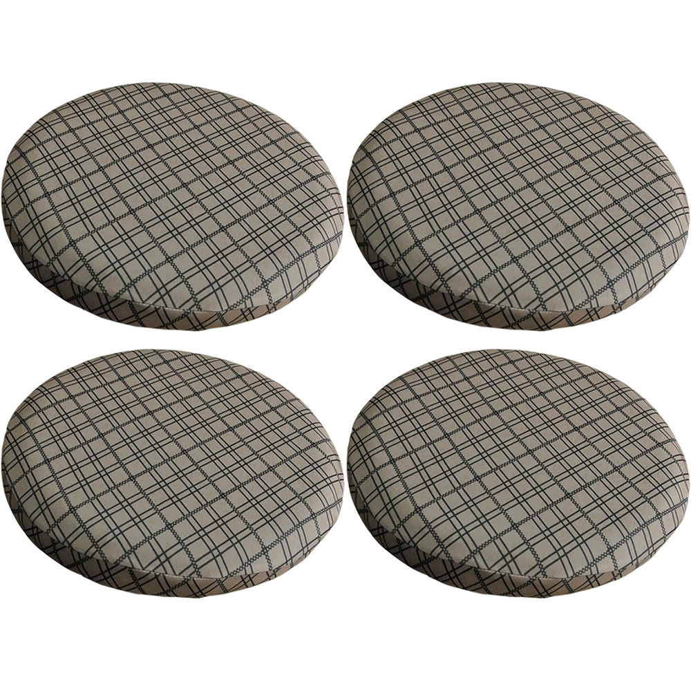 4Pcs Stretch Round Bar Stool Cushion Cover Seat Cover Seat Slipcover