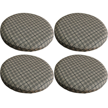 4Pcs Stretch Round Bar Stool Cushion Cover Seat Cover Seat Slipcover